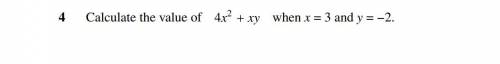 Question 4 algebra maths