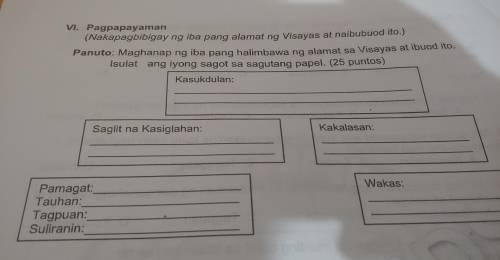 Please help, i need to pass mine tomorrow:') this is actually filipino but there's bo filipino subj