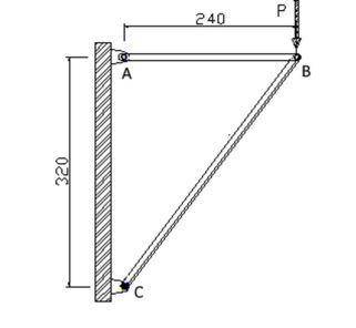 Determine the maximum load P that can be applied to the structure without buckling failure.

Bar A