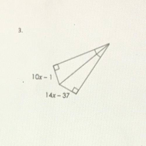 Solve for X
(10x - 1)=(14x - 37)