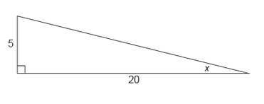 PLZ HURRY IT'S URGENT!!!

Find the measure of the angle x to the nearest tenth.
options:
14.5°
75.