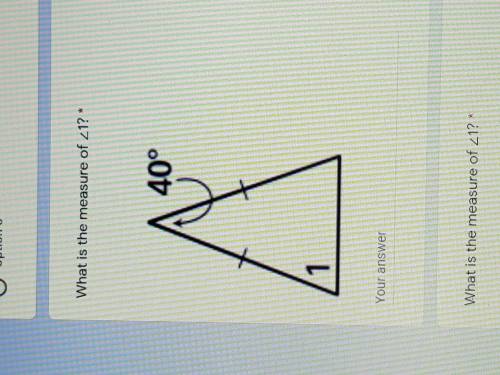 Please helppp !
whats the measure of angle 1