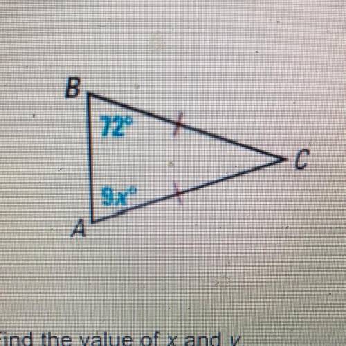 1)
Find the value of x.
