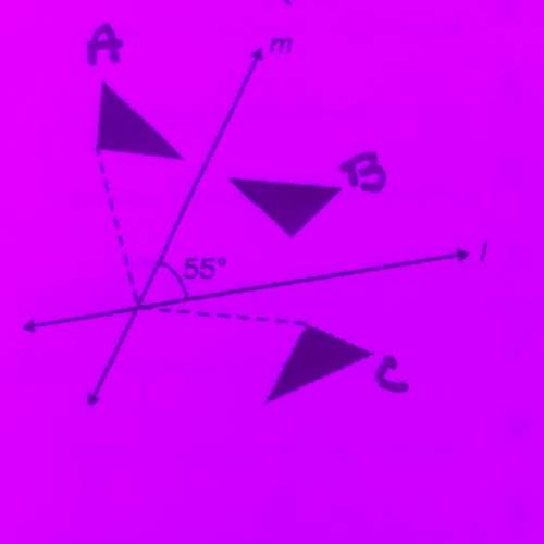 Find the angle of rotation that maps Figure A to Figure C.