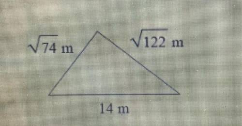 Is the figure a right triangle?

A yes, the relationship of the sides follows Pythagorean theorem