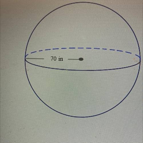 Find the volume of the sphere. Use 3.14 for pi please help..
