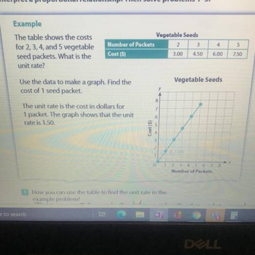What is the constant of proportionality in the example?

What is the slope of the graph? What do t