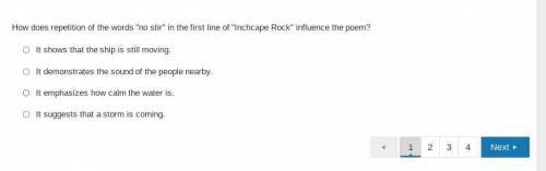 How does repetition of the words no stir in the first line of Inchcape Rock influence the poem?