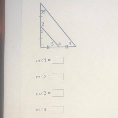 Find the measure of each missing angle.
