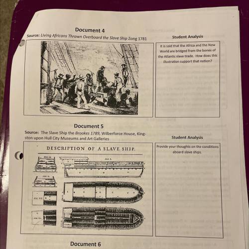 Document 4

Source: Living Africans Thrown Overboard the Slave Ship Zong 1781
Student Analysis
It