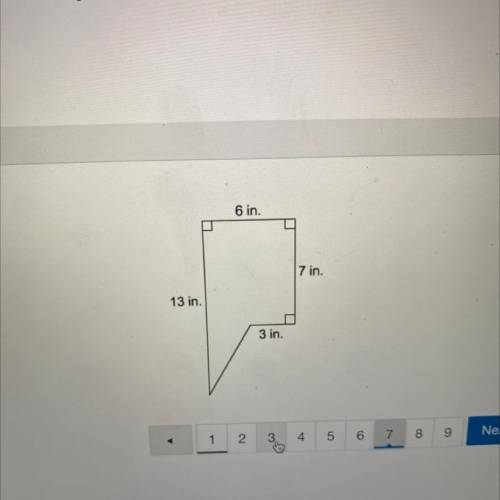 What is the area of this composite shape?
Enter your answer in the box.