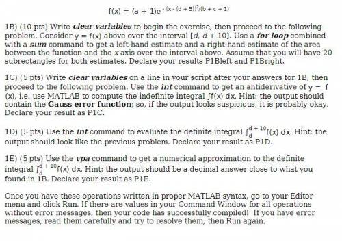 Can someone please help with this MATLAB assignment? You need to know the code for MATLAB. I just n