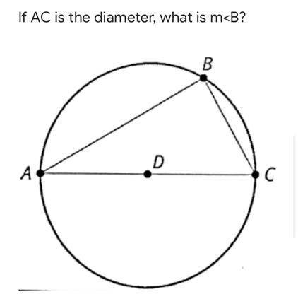 If AC is the diameter, what is m