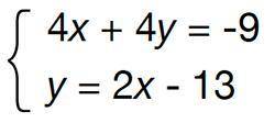 Which of the following ordered pairs are solutions to the system of equations below?

Answers:
A.)