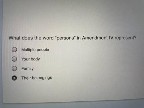 What does “ persons” mean in the 4th amendment?