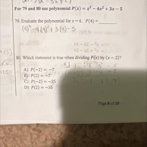 I dont know if question 80 is right but i need help on question 79 and 80