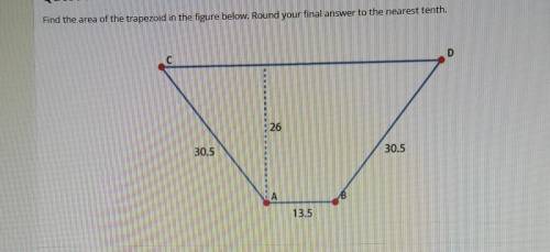 Find the area of the trapezoid in the figure below. Round your final answer to the nearest tenth C