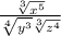 \frac{\sqrt[3]{x^5} }{\sqrt[4]{y^3} \sqrt[3]{z^4} }