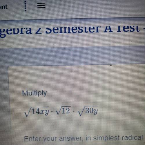 Enter your answer, in simplest radical from