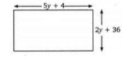 For what value of y is the perimeter of the Shape 220 cm? and given sides are 5y+4 and 2y+36