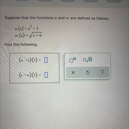 Suppose that the function you and W are defined as the follow