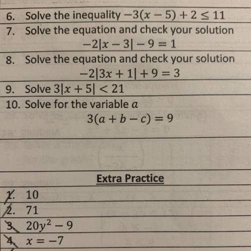 can someone explain to me step by step how to solve 7 , 8 and 9 pls guys i actually wanna learn for