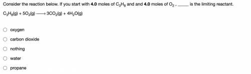 Limiting Reactant, Consider the reaction below