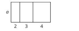 Explain why the area of the large rectangle is (2+3+4)a.