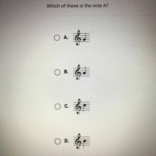 Which of these is the note A?
