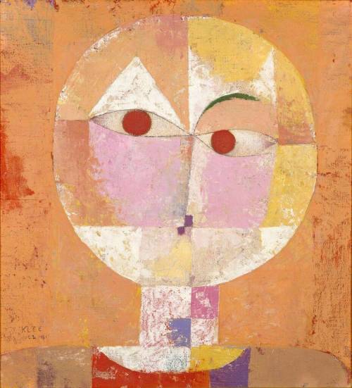 Look at this artwork by Paul Klee, 1922, titled “Senecio”

Identify at least 3 principles of desig