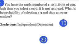 You have the cards numbered 1-10 in front of you.Each time you select a card,it is returned.What is