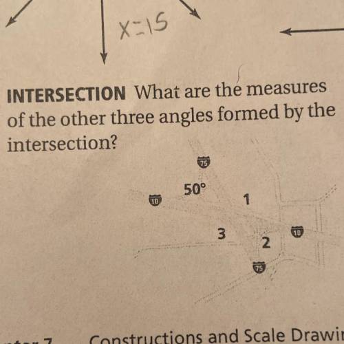 What are the measures of the other three angles formed by the intersection