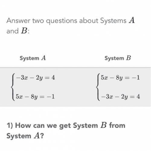 the second question is: based on the previous answer, are the systems equivalent? in other words, d