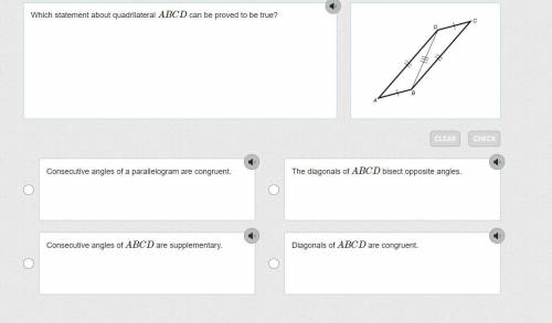 Which statement about quadrilateral ABCD can be proved to be true?

A. Consecutive angles of a par