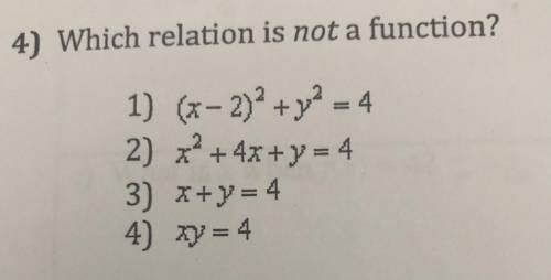 Which relation is not a function