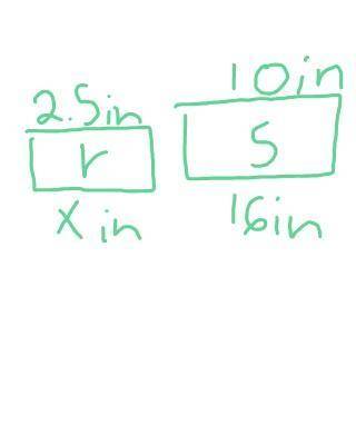 Rectangle R and S are similar figures. Find the perimeter of rectangle R.

sorry my hand's are a l