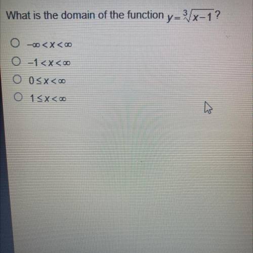 What is the domain of the function y= ^3-/ x-1