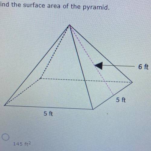 1. Find the surface area of the pyramid.