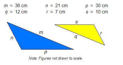With the information given below, determine how the triangles can be shown to be similar.

A. 
The