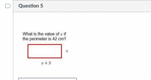 What is the value of x if the perimeter is 42cm