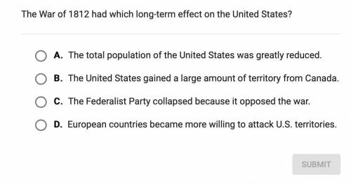 The war of 1812 had which long term effect on the united states