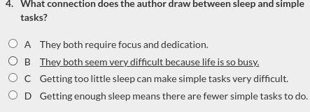 What connection does the author draw between sleep and simple tasks