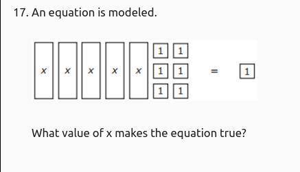 What value of x makes the equation true?