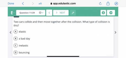 Two cars collide and then move together after the collision. What type of collision is this?