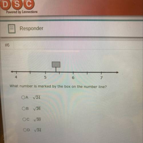 What number is marked by the box on the number line?

A 24
B 26
C 30
D 36
Pls help me 
These are m