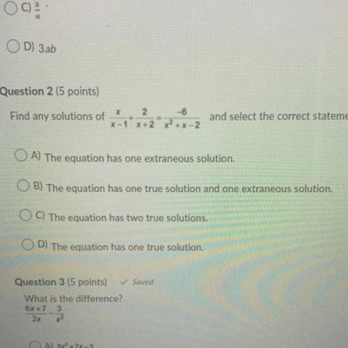 Help with question 2 please
