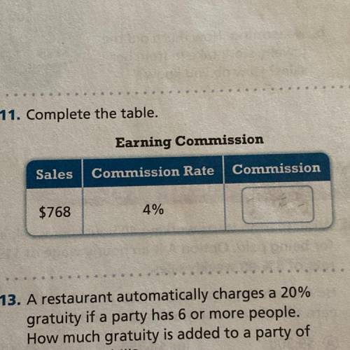 Earning commission-

Sales-$768
Commission rate-4%
Commission- ? 
Please help and explain step by