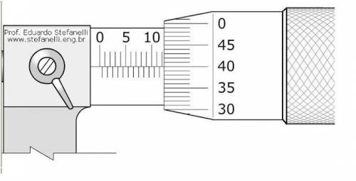 What is the reading displayed on the micrometer caliper? *

12.5 mm12.40 mm0.40 mm12.04 mm