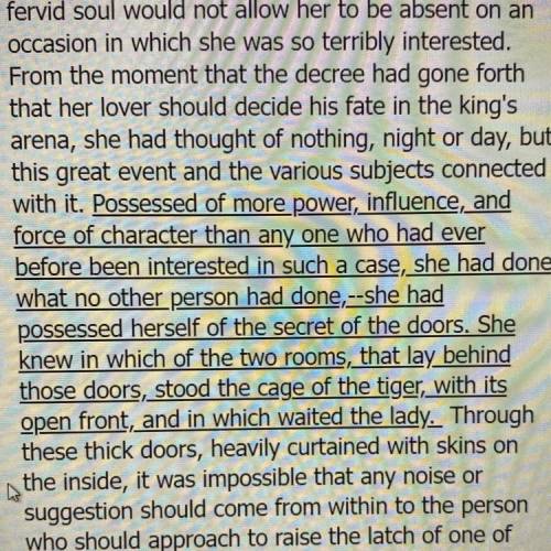 What does the underlined

portion of paragraph 13
reveal about the character of
the princess?
A. S
