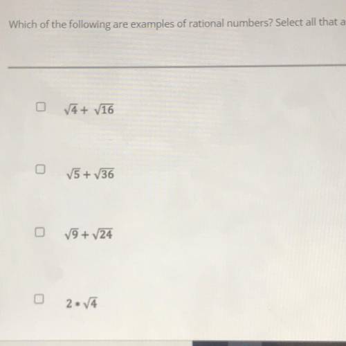 Which of the following are examples of rational numbers